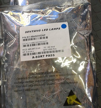 Led 5 ly Xanh Dương SenYang