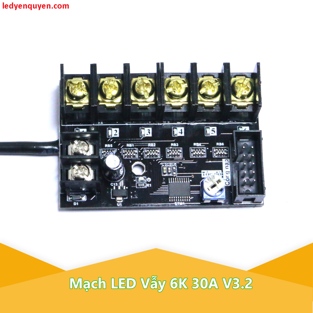 Bo Điều Khiển LED Mạch Vẫy 6 Cổng 30A