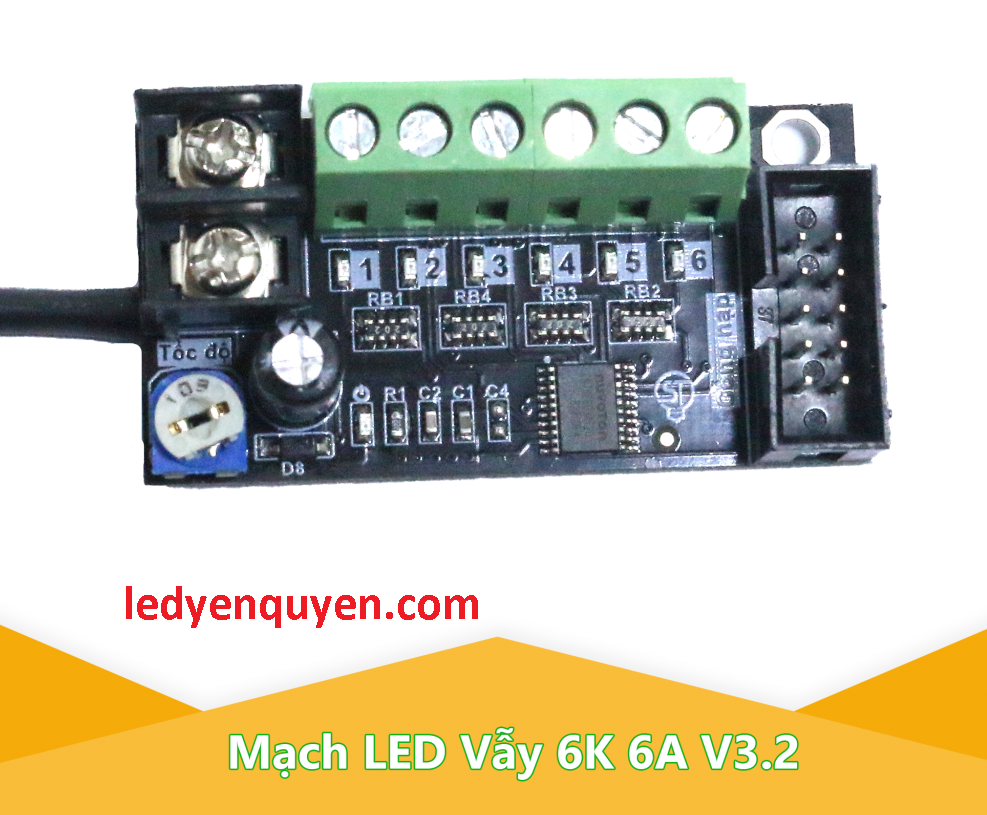 Bo Điều Khiển LED Mạch Vẫy 6 Cổng 6A